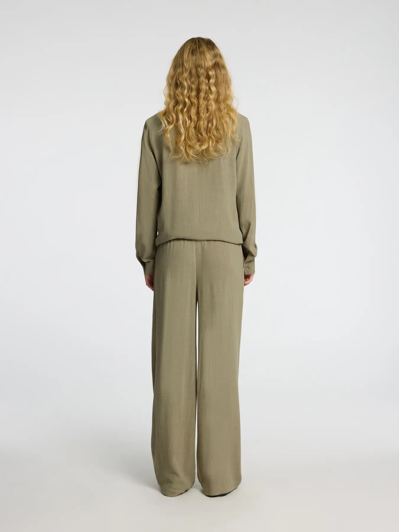 Selected Femme Viva High Waist Trousers Vetiver