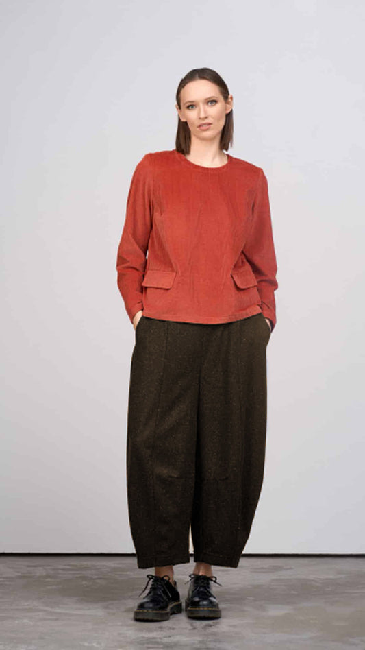 picture of GR Nature Trousers NATSUKA 4 - Chocolate - Number Two - womens - fashion - clothing - GR Nature 1