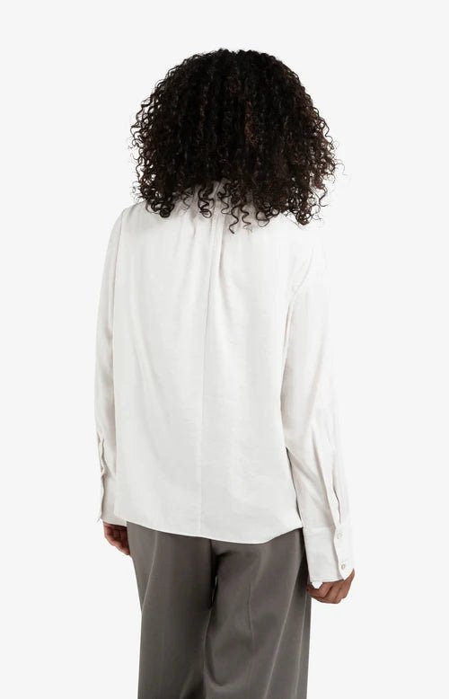 picture of Yaya High Neck Top - Early Frost White - Number Two - womens - fashion - clothing - Yaya 4