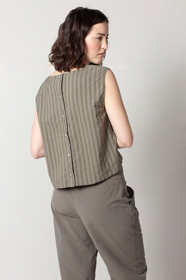 picture of Ischiko 509 Blouse Cotton Chambray Stripe Poppy - Number Two - womens - fashion - clothing - Ischiko 2