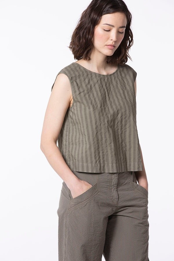 picture of Ischiko 509 Blouse Cotton Chambray Stripe Poppy - Number Two - womens - fashion - clothing - Ischiko 3