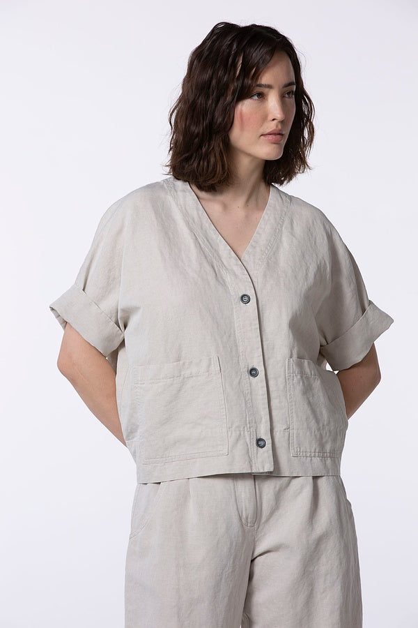 Ischiko 507 Cotton Linen Twill Jacket Nettle