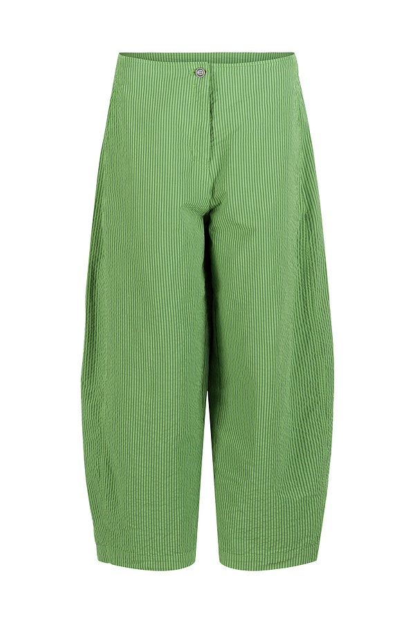 Ischiko 506 Trousers Cotton Seersucker Stripe Garden