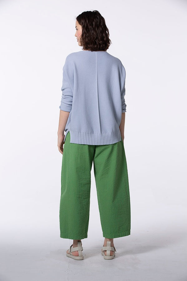 Ischiko 506 Trousers Cotton Seersucker Stripe Garden