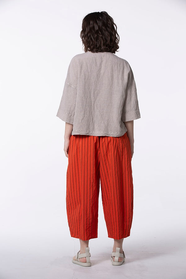 Ischiko 510 Trousers Cotton Chambray Stripe Poppy
