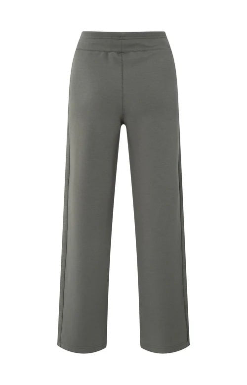 picture of Yaya Jersey Wide Leg Trousers - Dark Night Grey - Number Two - womens - fashion - clothing - Yaya 6