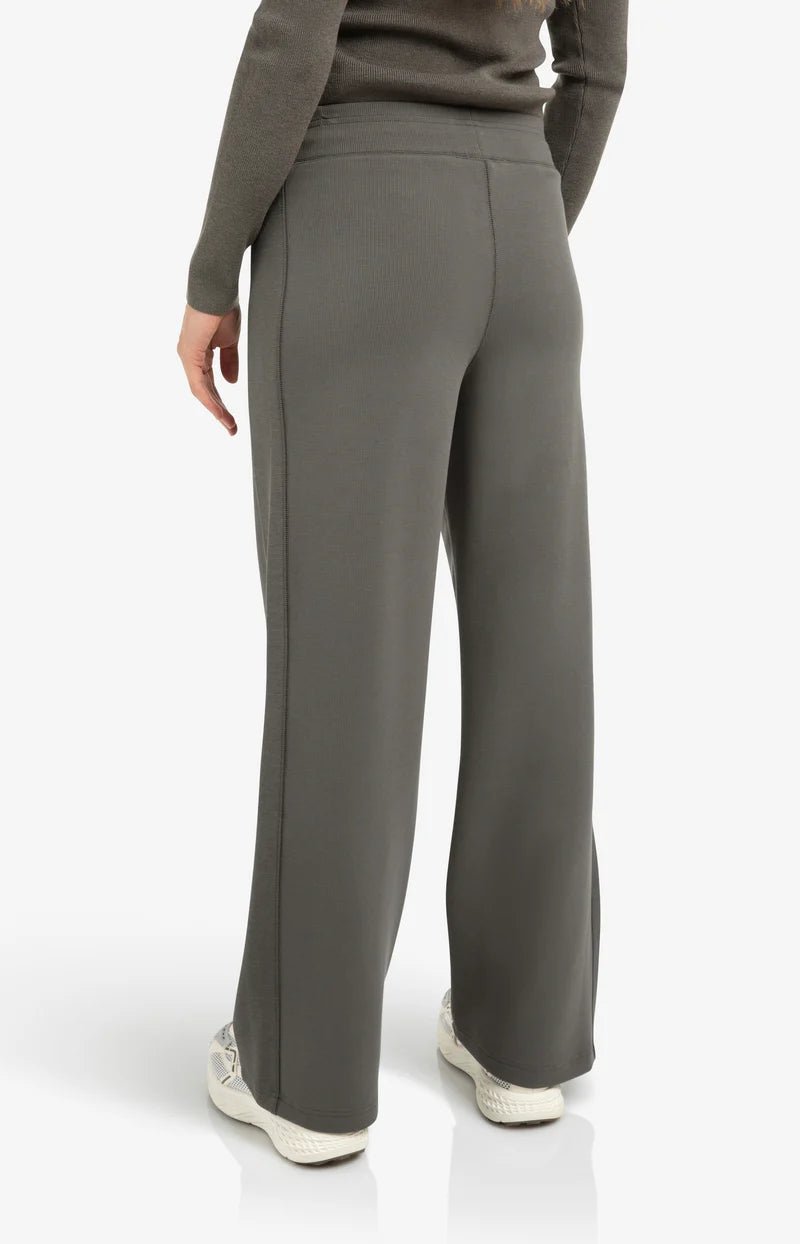 picture of Yaya Jersey Wide Leg Trousers - Dark Night Grey - Number Two - womens - fashion - clothing - Yaya 3