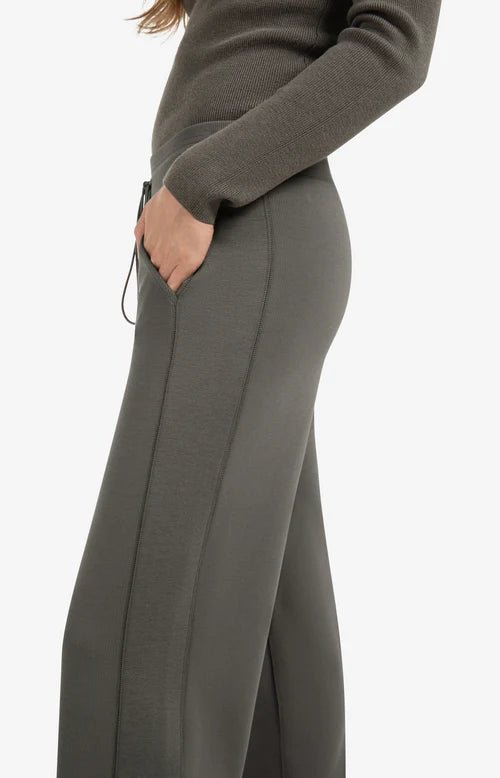 picture of Yaya Jersey Wide Leg Trousers - Dark Night Grey - Number Two - womens - fashion - clothing - Yaya 2