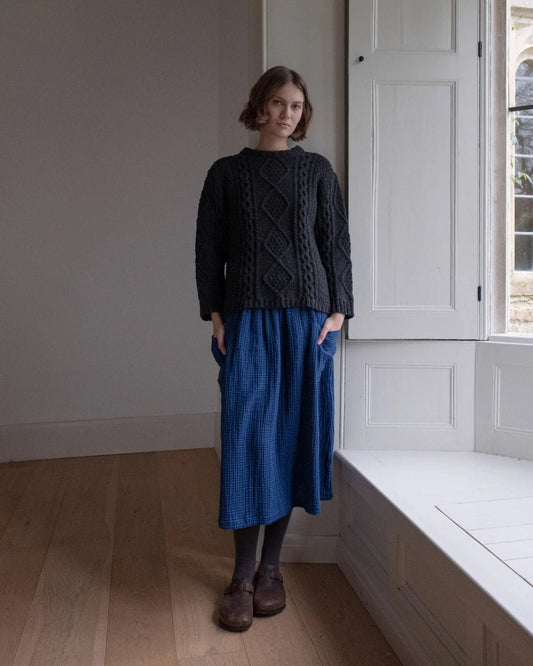 picture of Bibico Nora Skirt - Petrol Check - Number Two - womens - fashion - clothing - Bibico 1