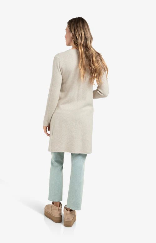 picture of Yaya Long Cardigan with Gilet - Cloud Grey Melange - Number Two - womens - fashion - clothing - Yaya 4