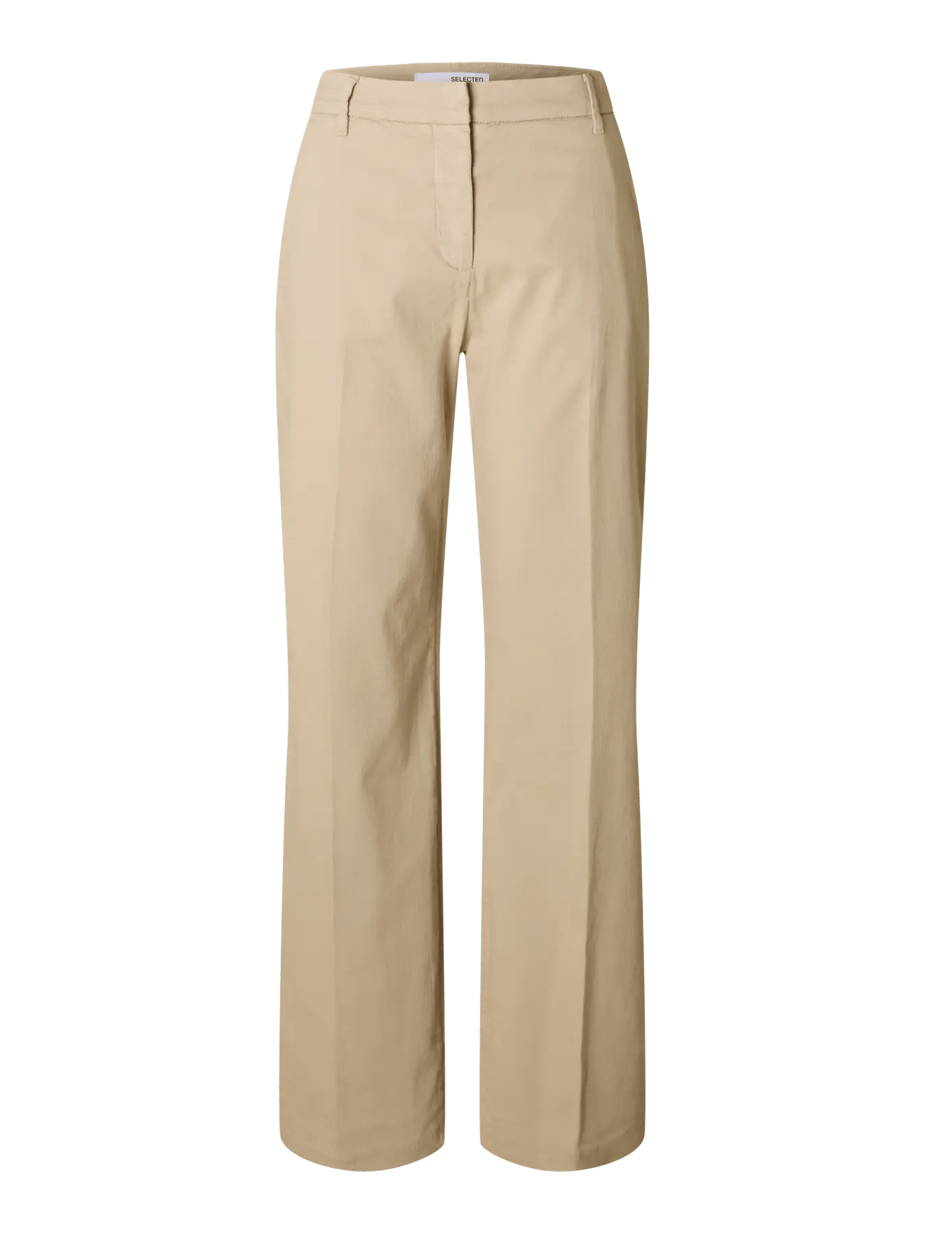 Selected Femme Vera-Rita Wide Chino Trouser Island Fossil