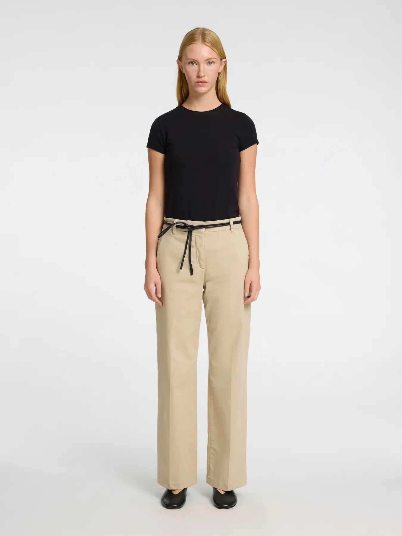 Selected Femme Vera-Rita Wide Chino Trouser Island Fossil