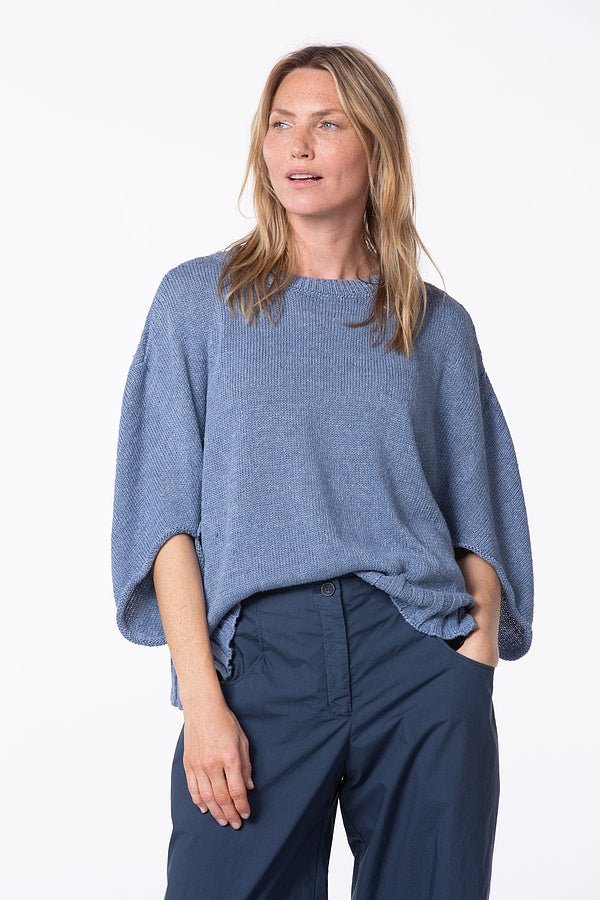 picture of Oska 528 Linen Cotton Blend Pullover Denim - Number Two - womens - fashion - clothing - Oska 1
