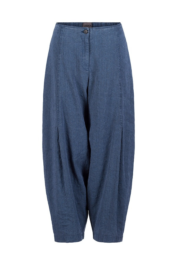 Oska 523 Trousers Wash Linen Cotton Herringbone Denim