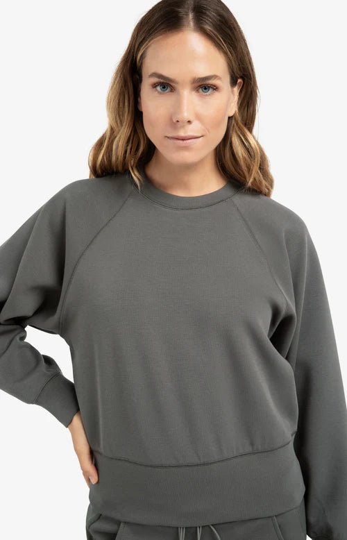 picture of Yaya Raglan Sweatshirt - Dark Night Grey - Number Two - womens - fashion - clothing - Yaya 2