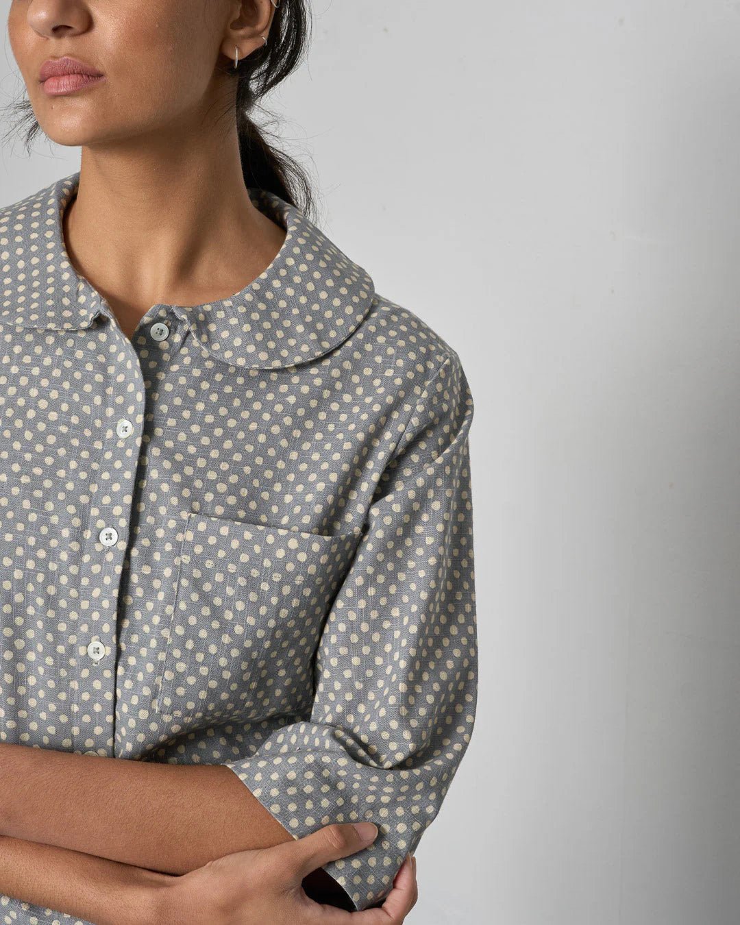 picture of Bibico Rowan Blouse - Grey Dot - Number Two - womens - fashion - clothing - Bibico 3