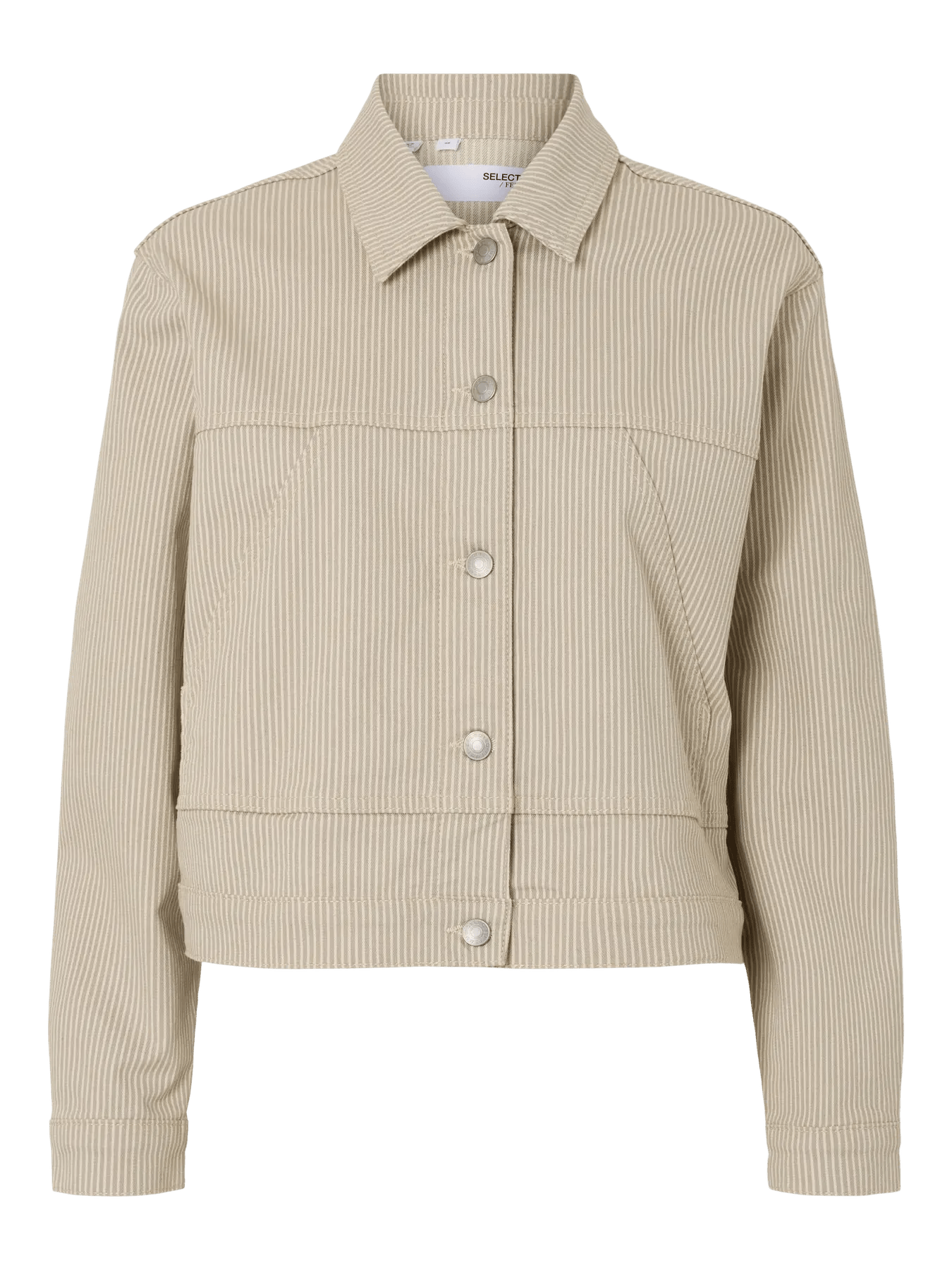 Selected Femme Alba Denim Jacket Beige Ecru