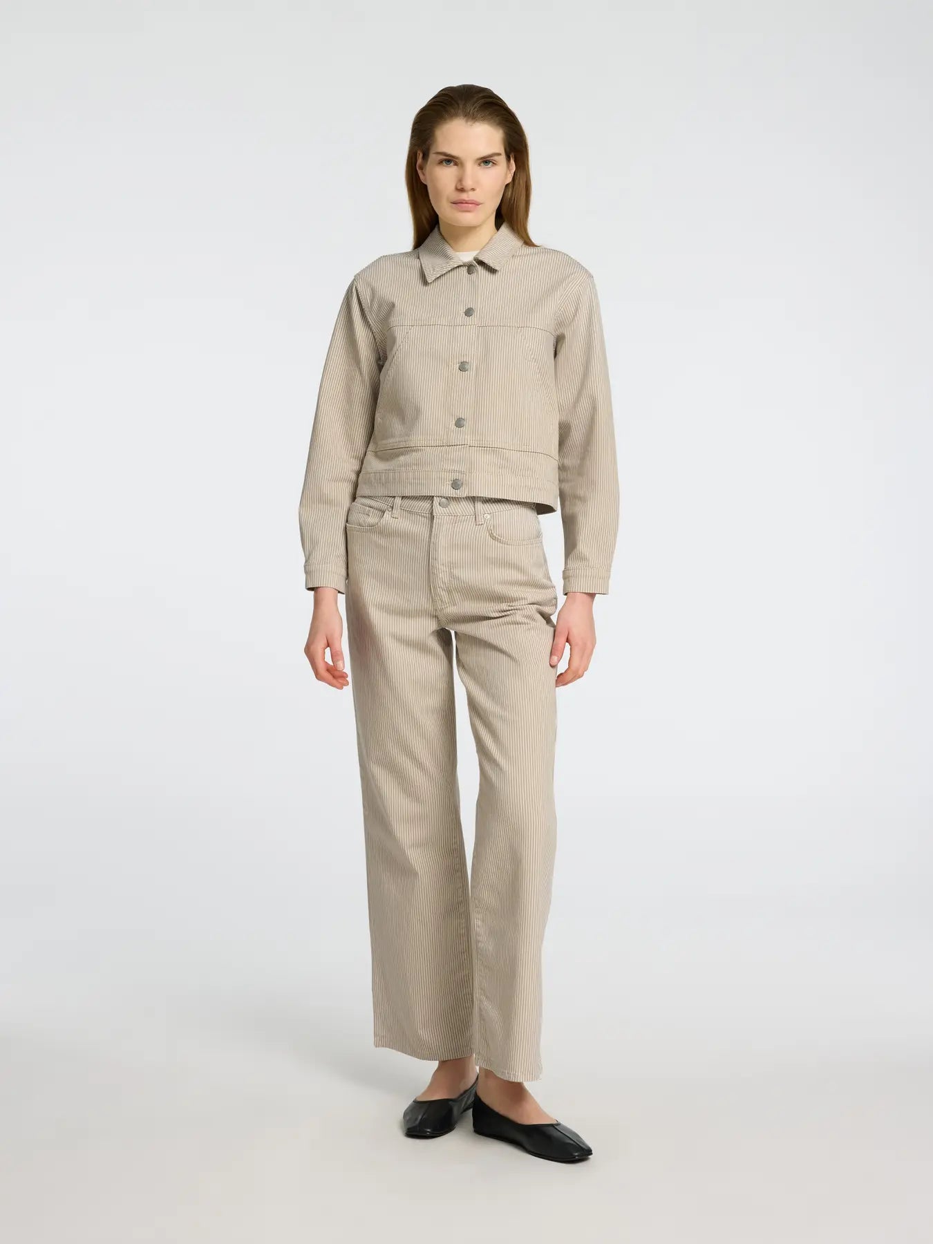 Selected Femme Alba Denim Jacket Beige Ecru