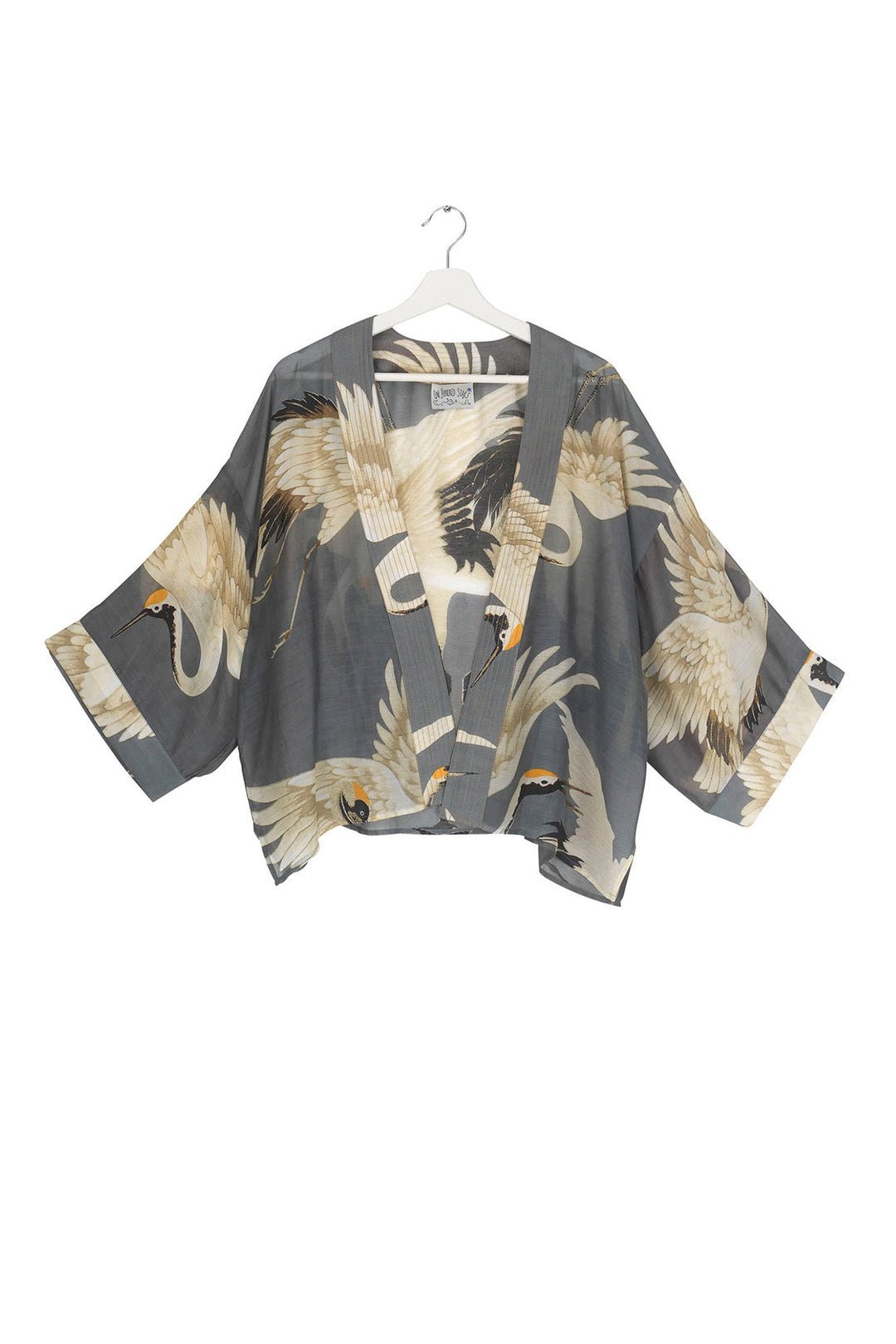 picture of One Hundred Stars Kimono Stork Slate Grey - Number Two - womens - fashion - clothing - One Hundred Stars 2