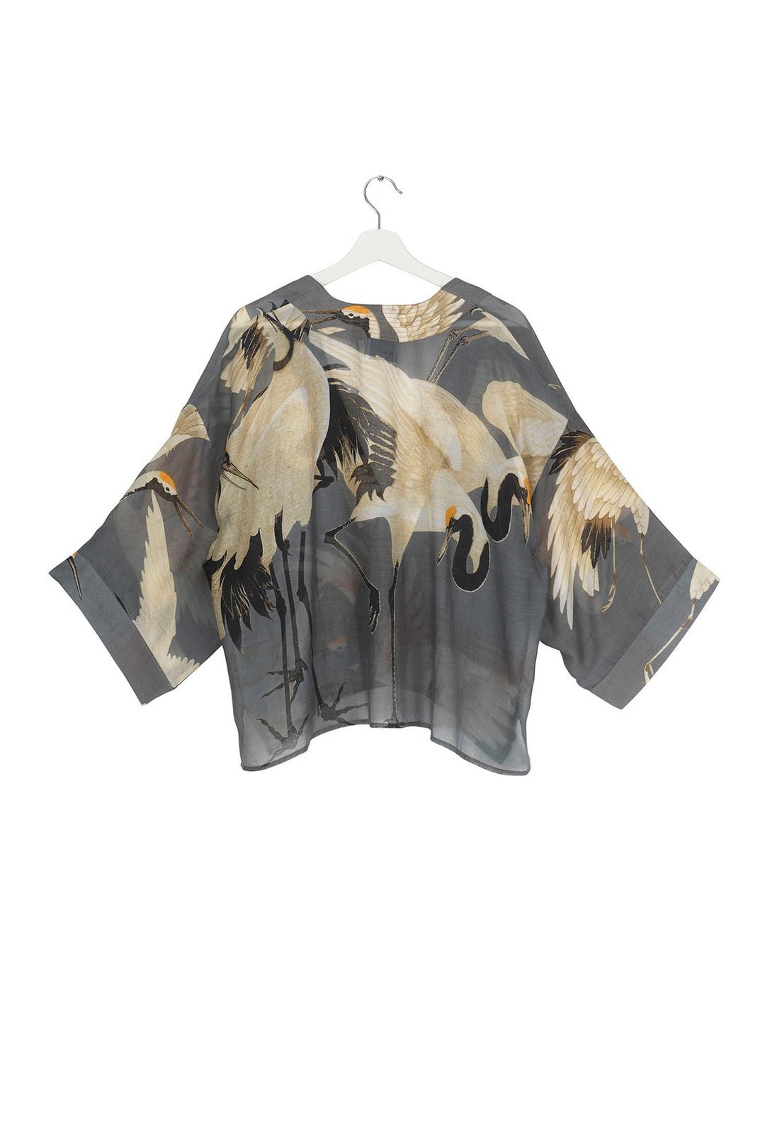 picture of One Hundred Stars Kimono Stork Slate Grey - Number Two - womens - fashion - clothing - One Hundred Stars 3