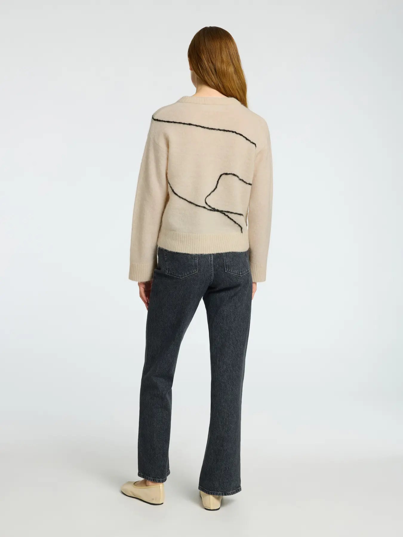 Selected Femme Sia Wool Blend Knitted Pullover Birch