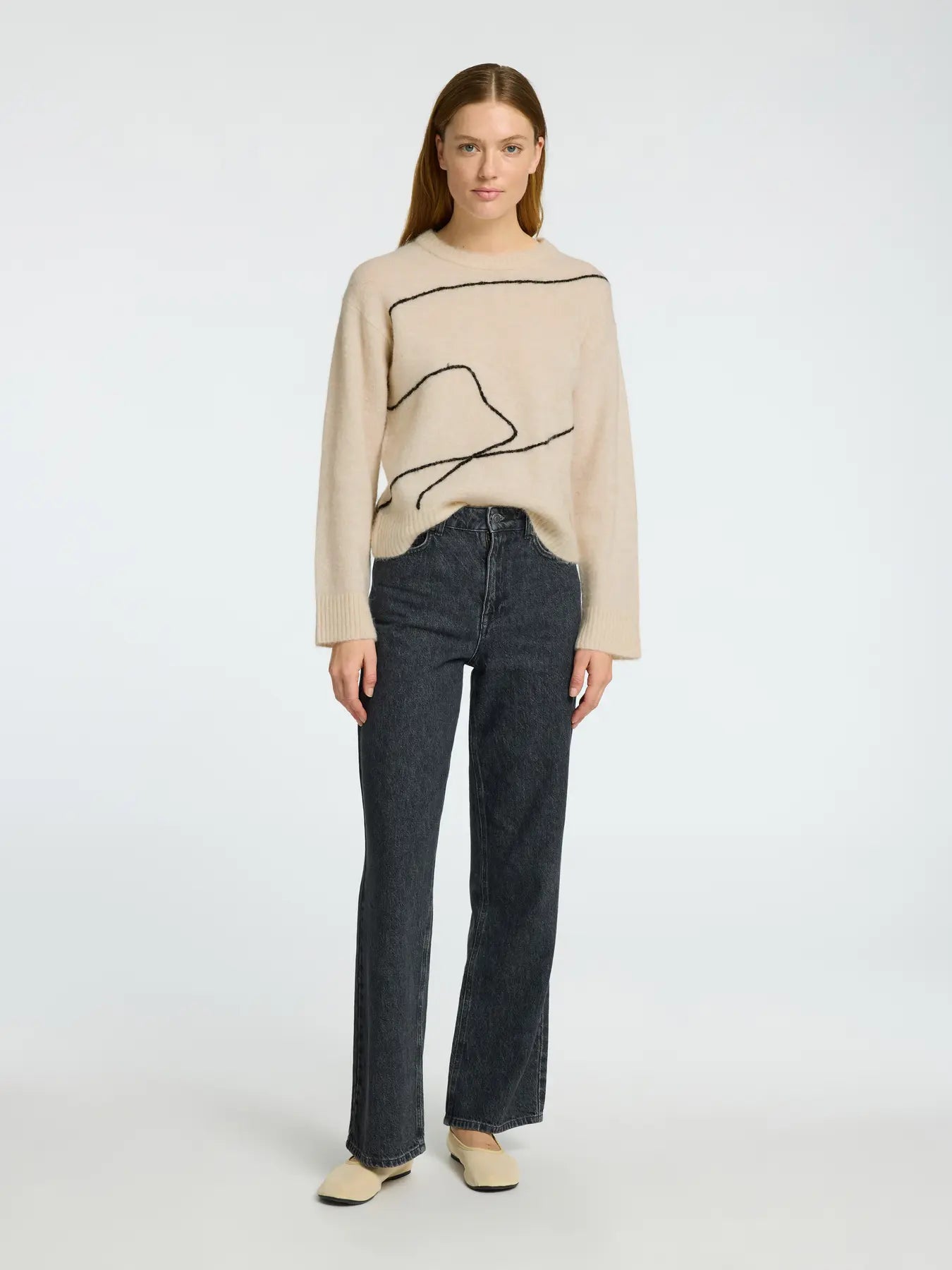 Selected Femme Sia Wool Blend Knitted Pullover Birch