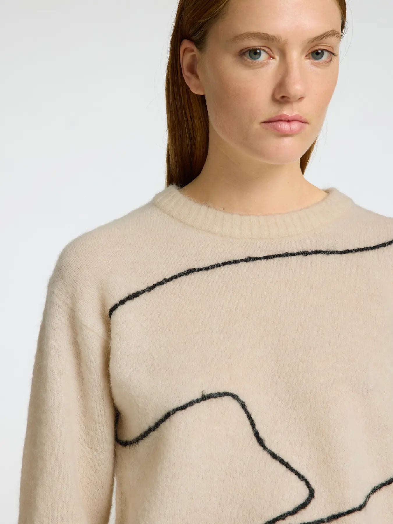 Selected Femme Sia Wool Blend Knitted Pullover Birch