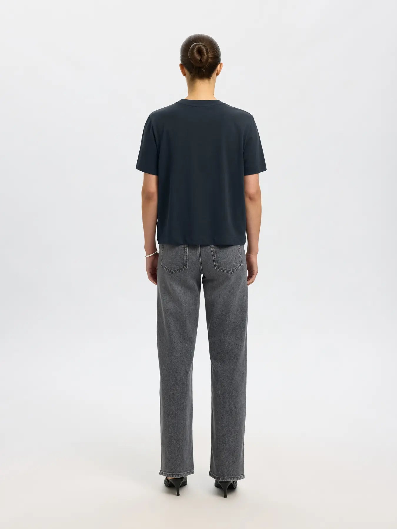 picture of Selected Femme Essential SS Boxy Tee - Dark Sapphire - Number Two - womens - fashion - clothing - Selected Femme 4