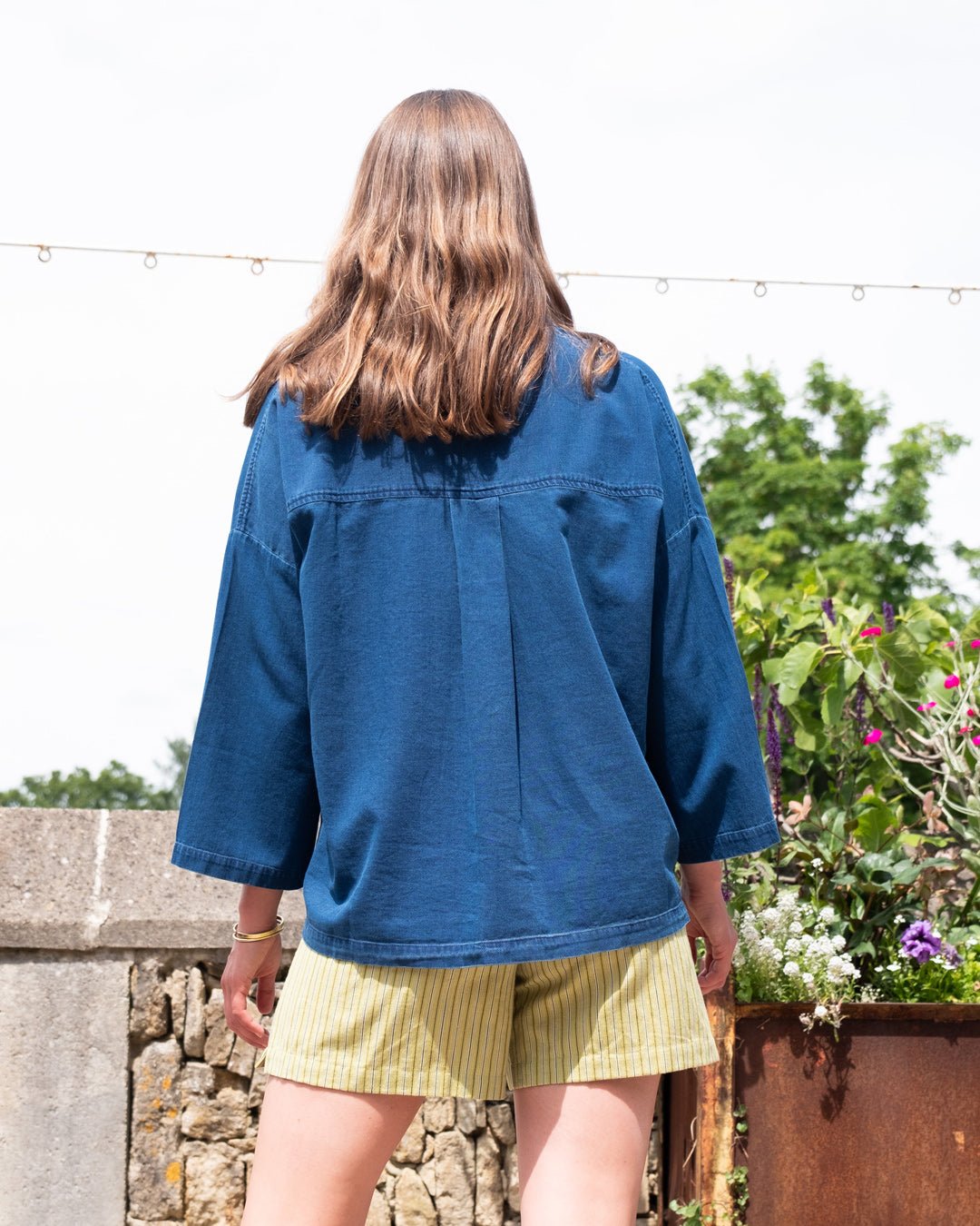 Bibico Anya Relaxed Blouse Textured Denim