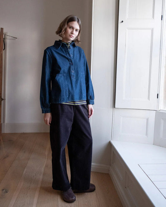 picture of Bibico Mika Utility Shirt - 9oz Denim - Number Two - womens - fashion - clothing - Bibico 1