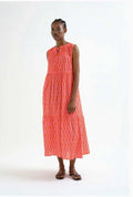 picture of Compania Fantastica 41921 Wave Print Dress - Pink/Orange - Number Two - womens - fashion - clothing - Compania Fantastica 1