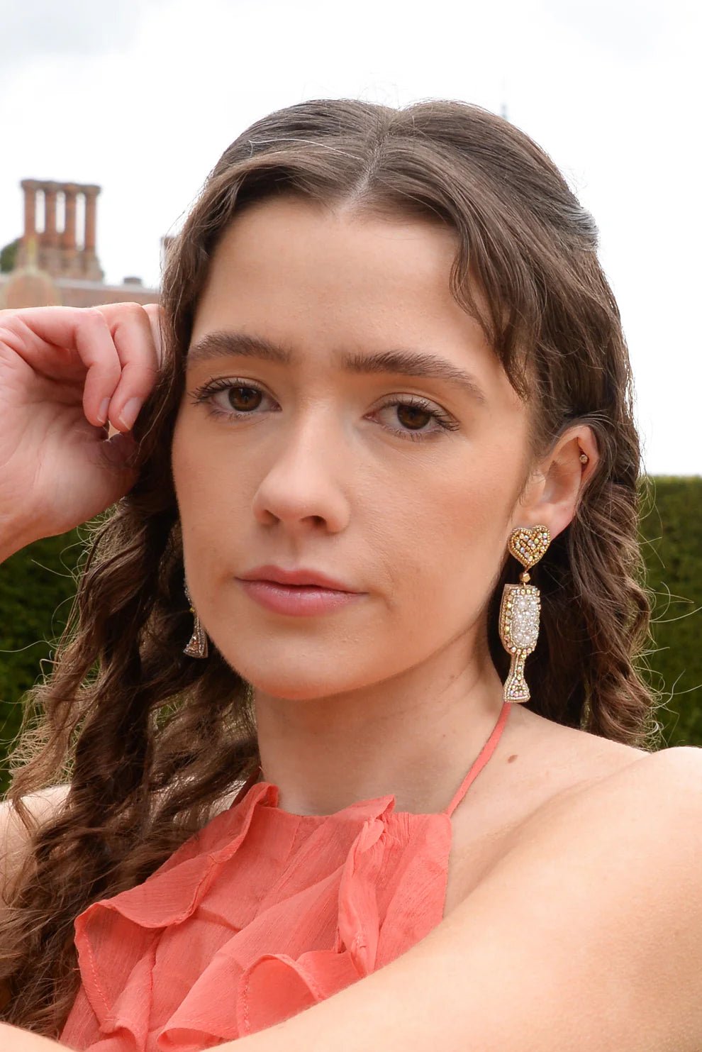 picture of My Doris Beaded Earring - White Wine Spritzer - Number Two - womens - fashion - accessories - My Doris 2