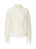 picture of Selected Iris Relaxed LS Tie Detail Shirt - Egret - Number Two - womens - fashion - clothing - Selected Femme 1