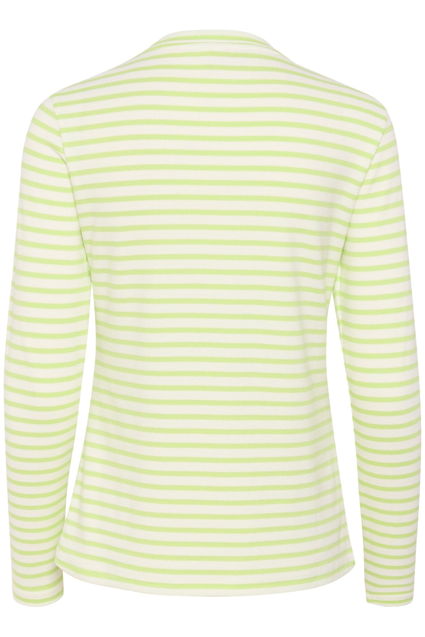 Kaffe Liddy T-shirt Chalk Lettuce Stripe