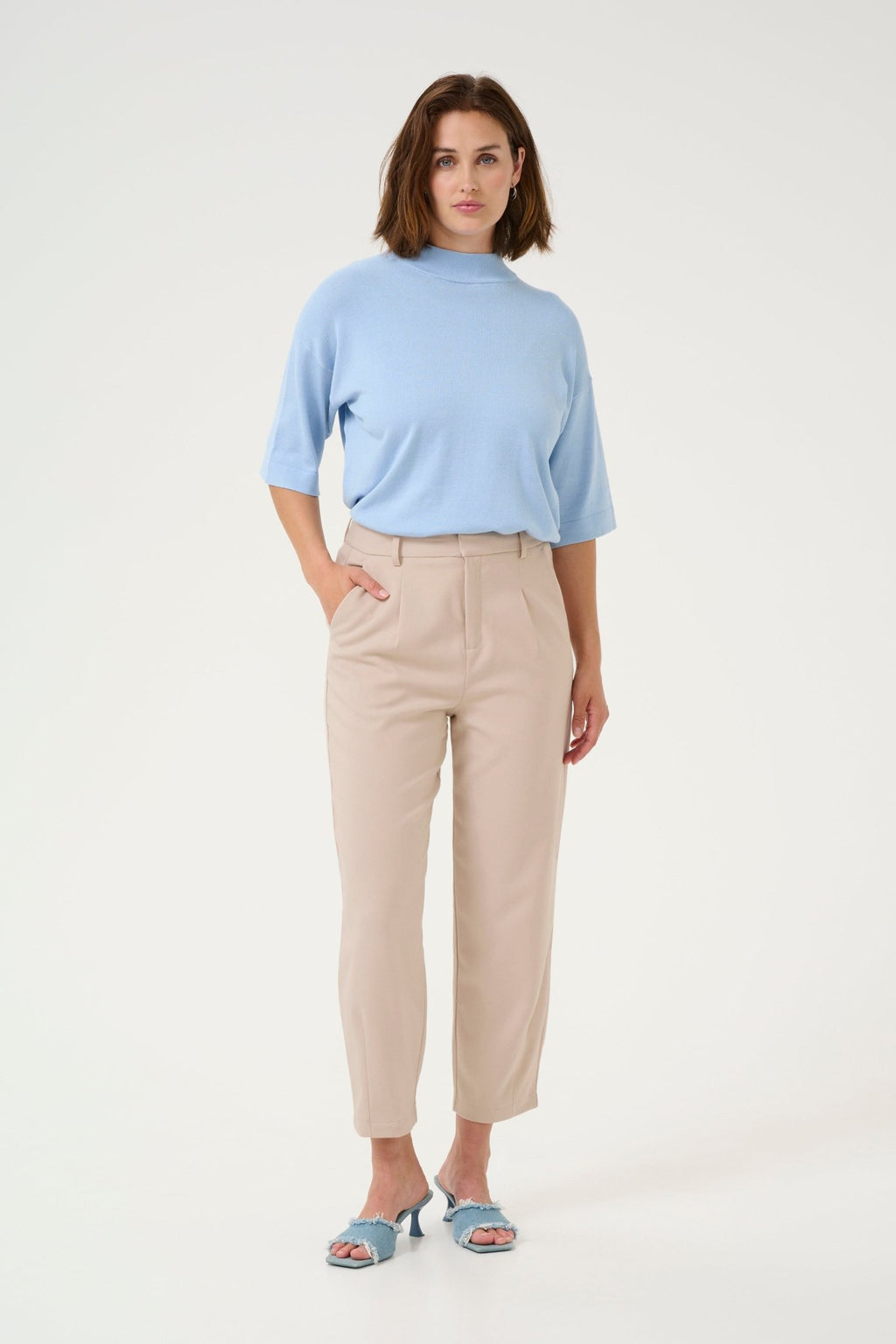 picture of Kaffe Merle Trousers Feather Gray - Number Two - womens - fashion - clothing - Kaffe 3