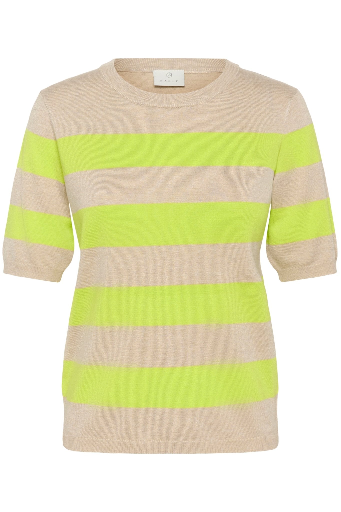 picture of Kaffe Lizza Knit - Feather Grey/Lime Stripe - Number Two - womens - fashion - clothing - Kaffe 5