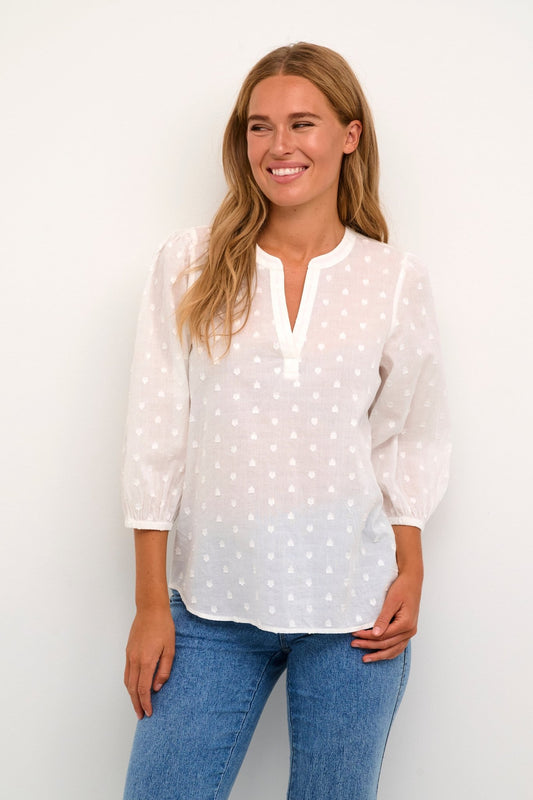 Kaffe Jollia Blouse Chalk