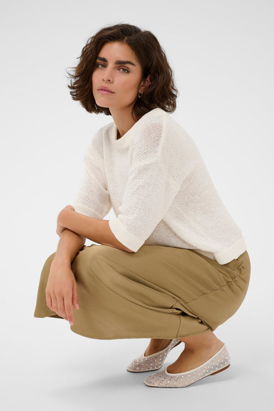 picture of Kaffe Sevita Pullover - Chalk - Number Two - womens - fashion - clothing - Kaffe 1