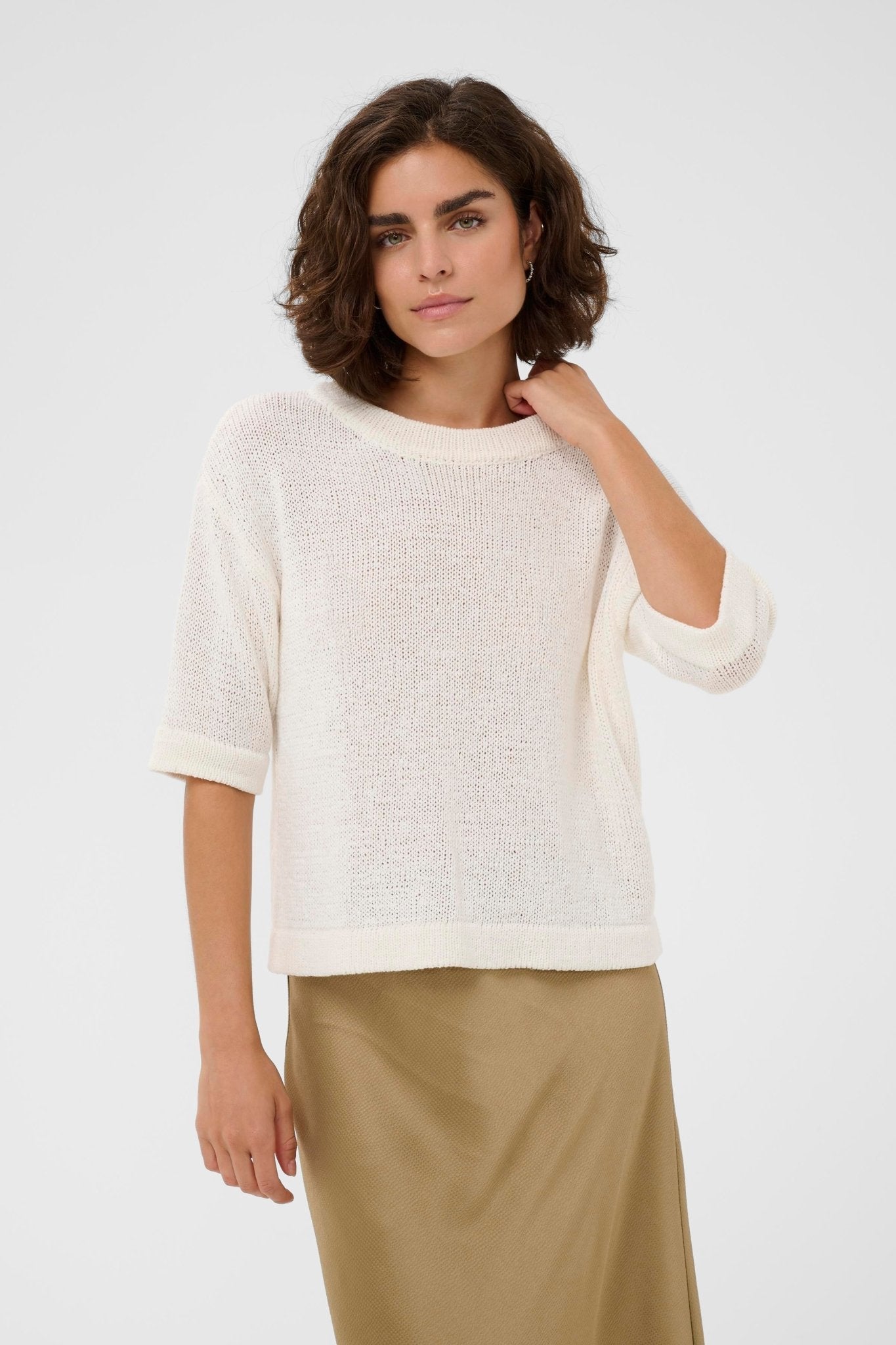 picture of Kaffe Sevita Pullover - Chalk - Number Two - womens - fashion - clothing - Kaffe 2