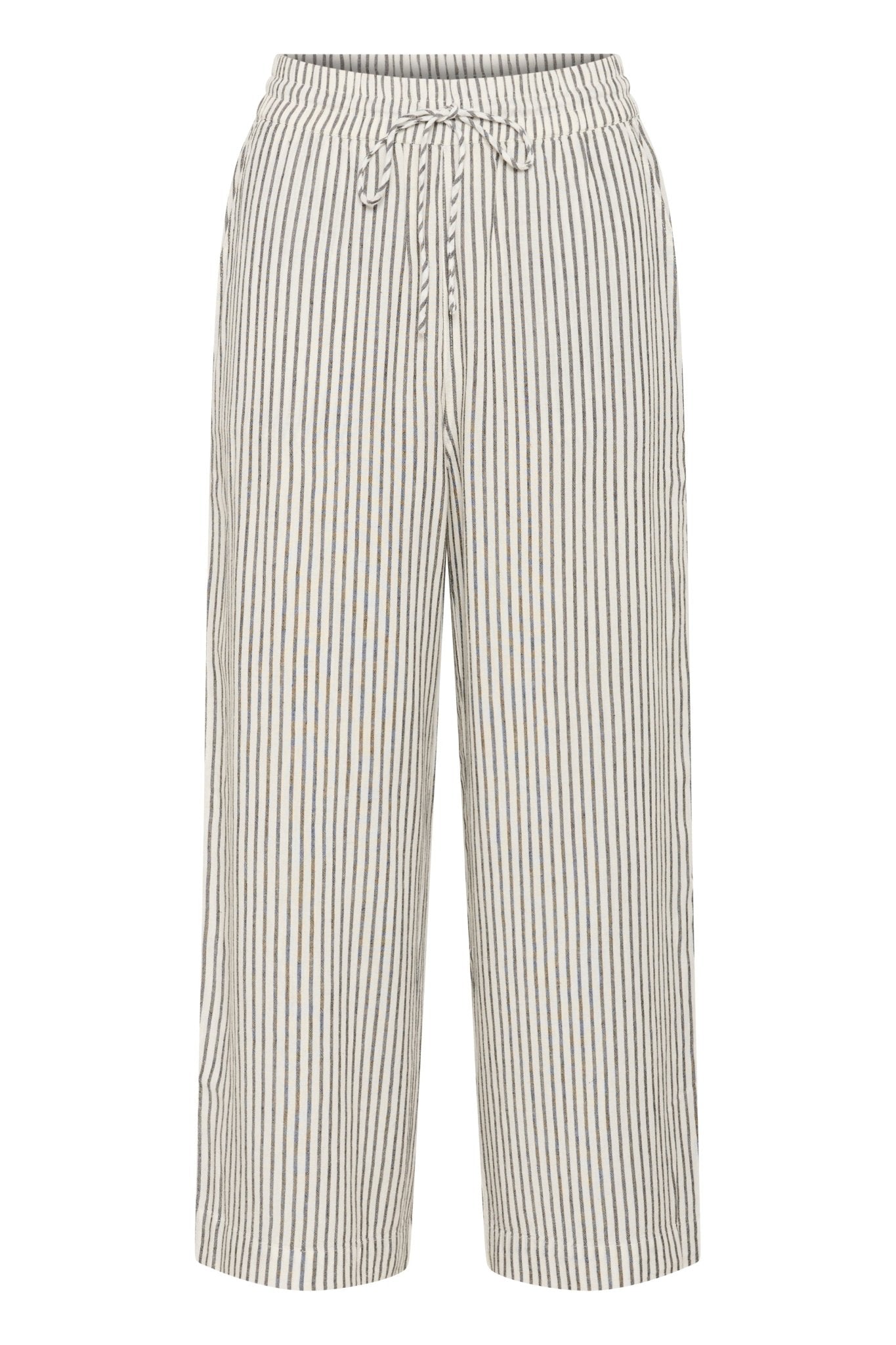 picture of Kaffe Milia Pants - Chalk/Black Stripe - Number Two - womens - fashion - clothing - Kaffe 5