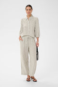 picture of Kaffe Milia Pants - Chalk/Black Stripe - Number Two - womens - fashion - clothing - Kaffe 1