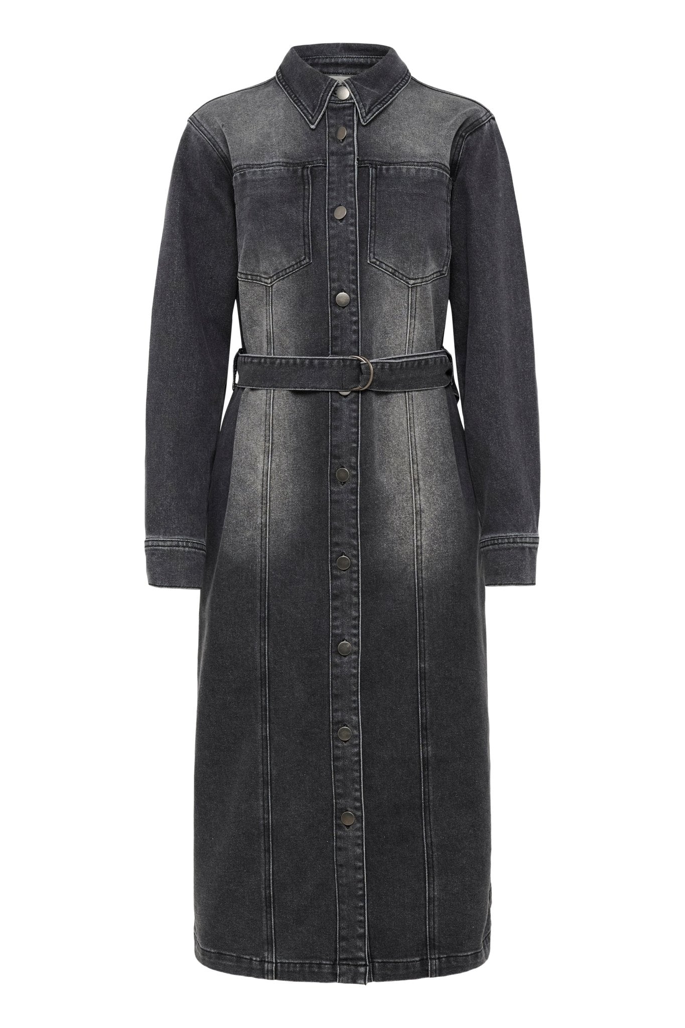 picture of Kaffe KAAbby Denim Dress - Medium Grey - Number Two - womens - fashion - clothing - Kaffe 5