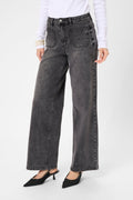picture of Kaffe Brook High Waist Jean - Grey Vintage Wash - Number Two - womens - fashion - clothing - Kaffe 1