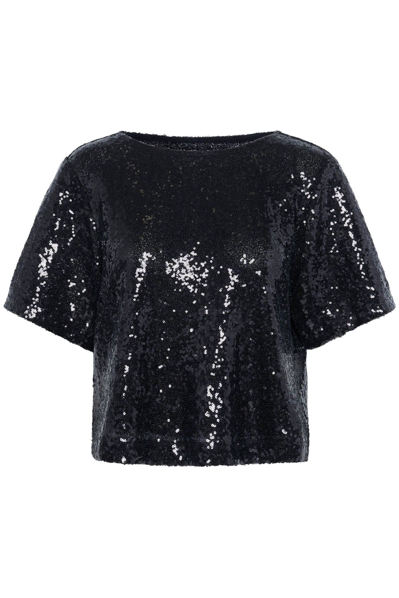 picture of Kaffe KAmiranda Sequin Blouse - Deep Black - Number Two - womens - fashion - clothing - Kaffe 2