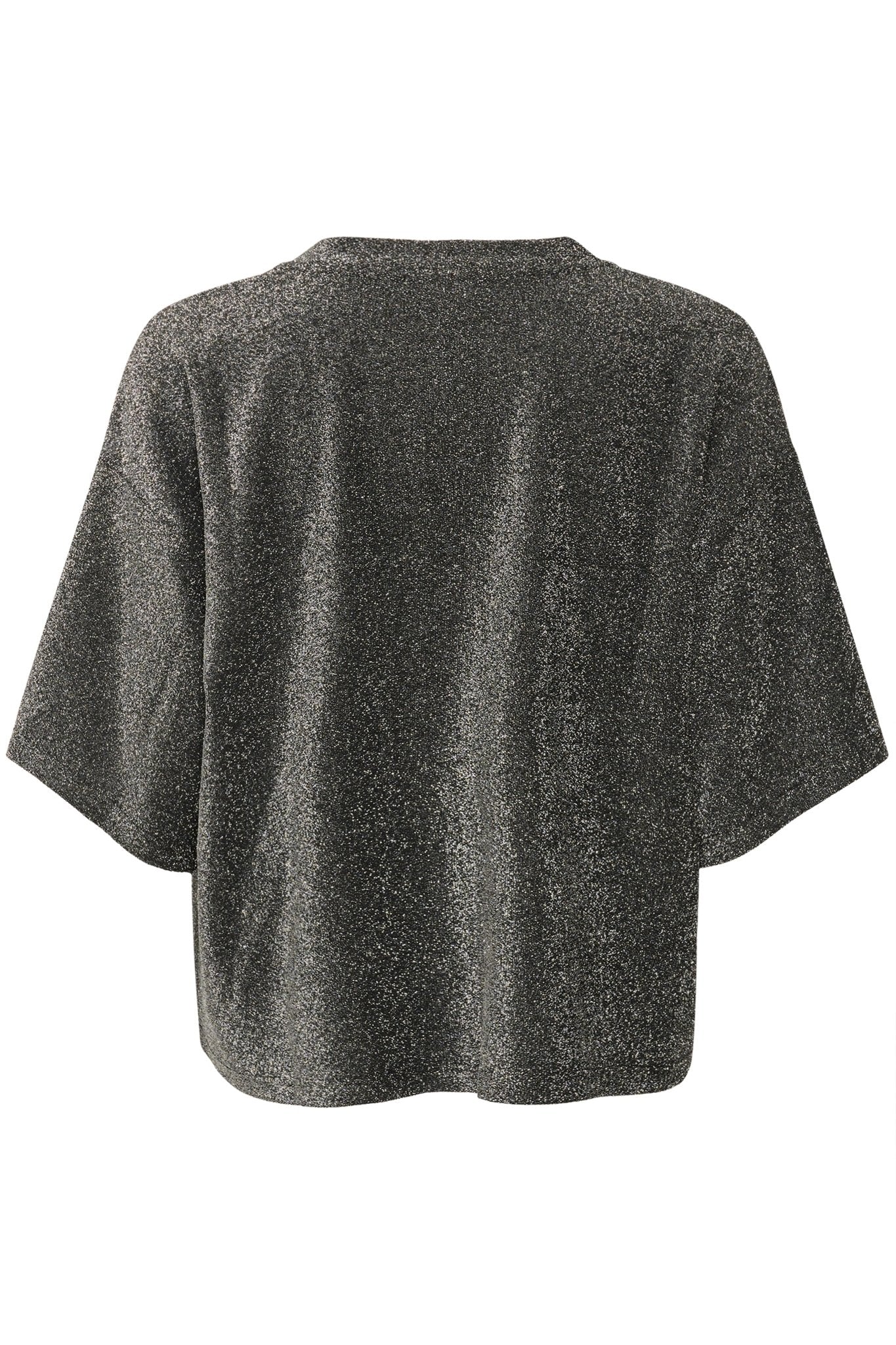 picture of Kaffe KArita T-shirt - Silver Metallic Glitter - Number Two - womens - fashion - clothing - Kaffe 4