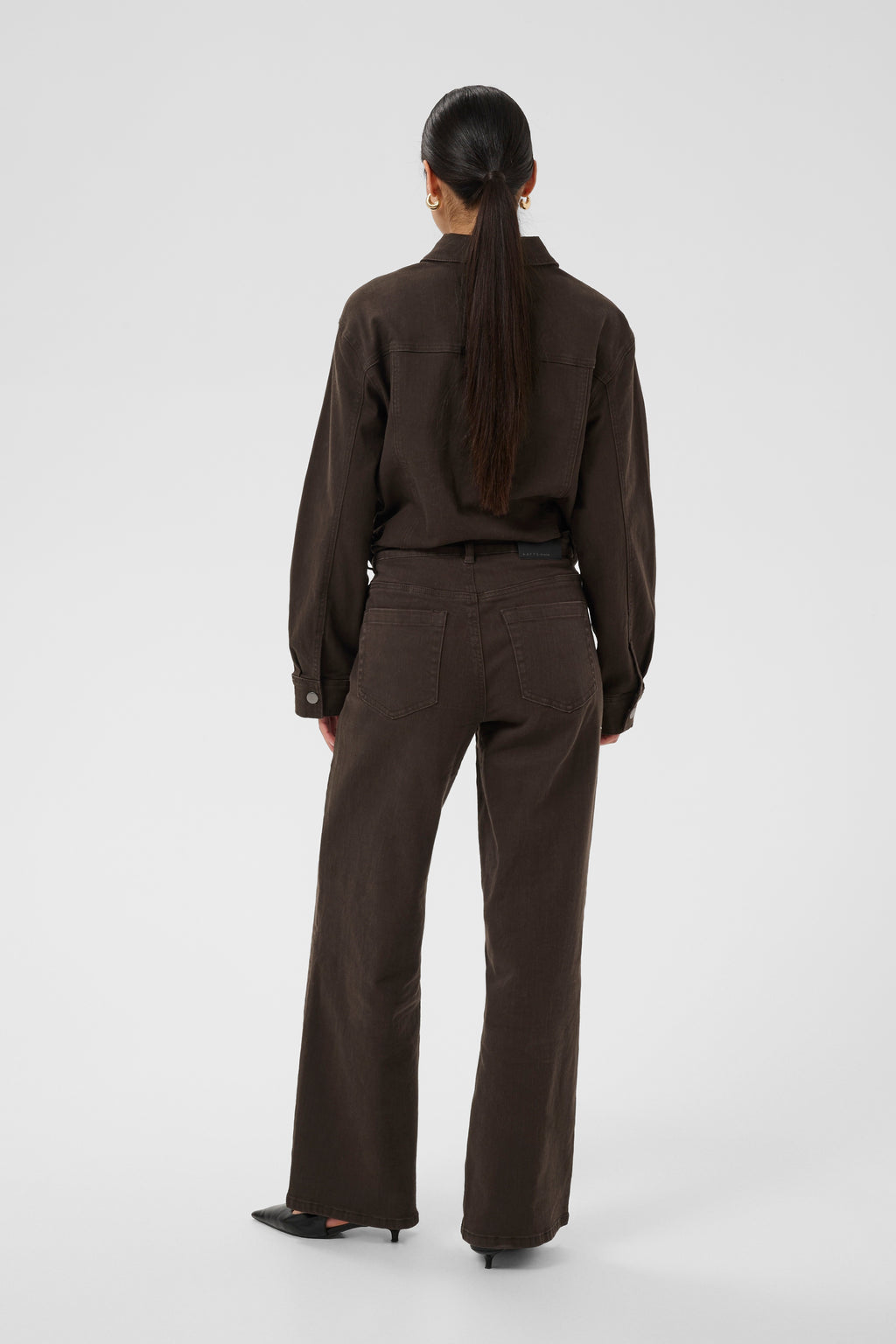 Kaffe Brook High Waist Jean - Coffee Bean