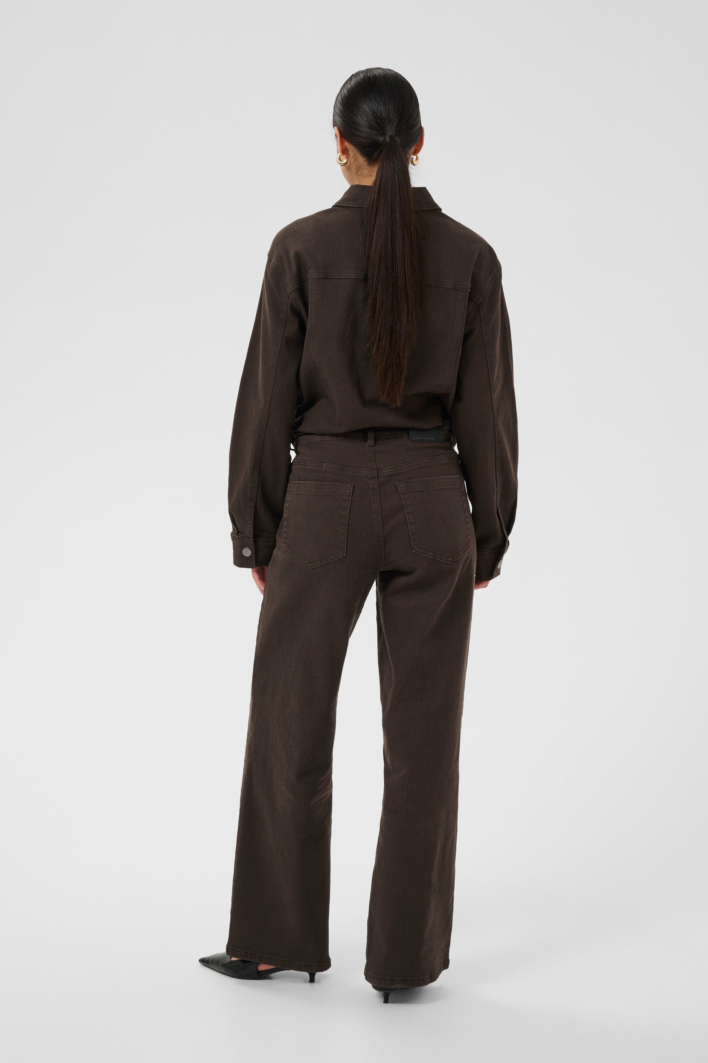 Kaffe Brook High Waist Jean - Coffee Bean