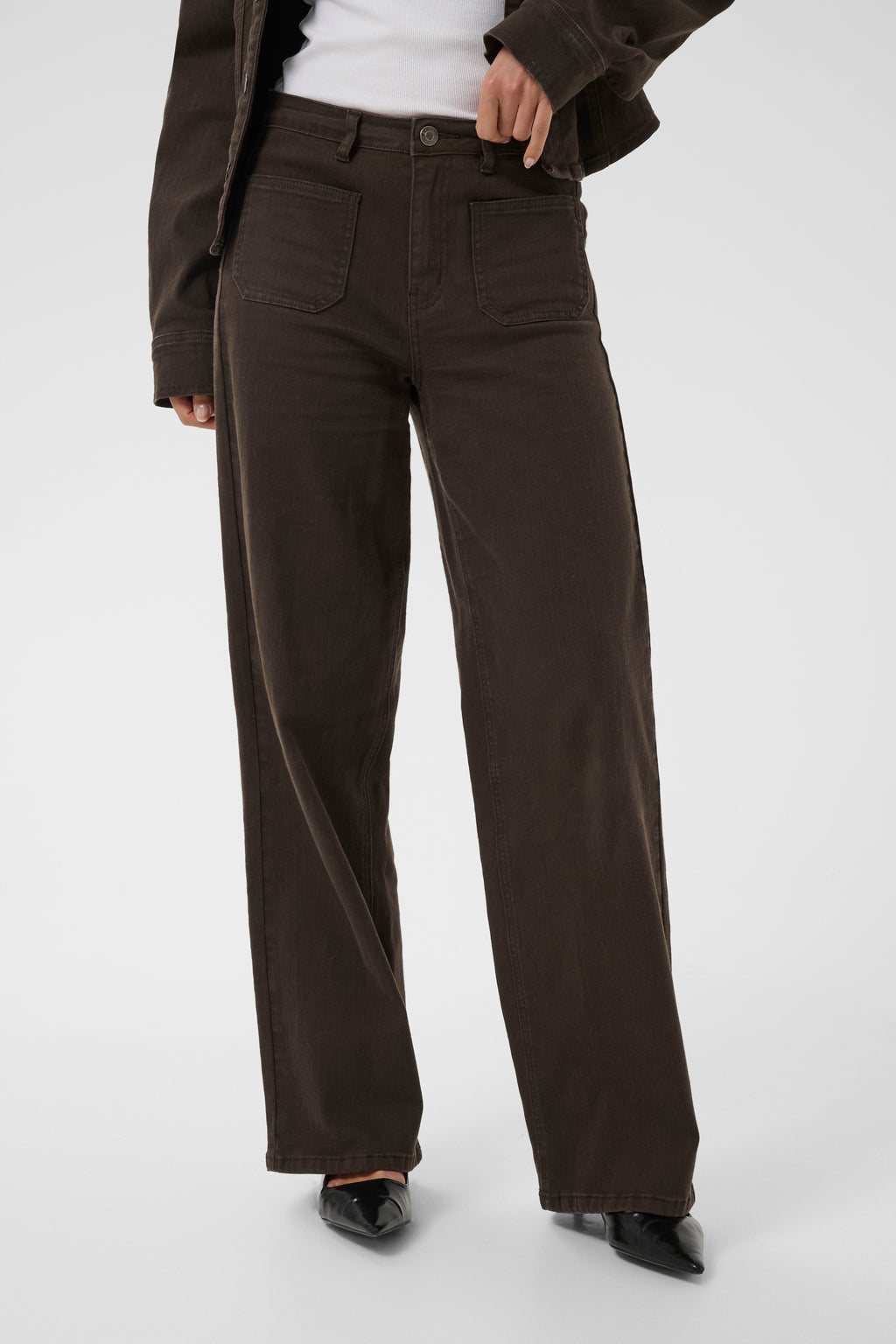 Kaffe Brook High Waist Jean - Coffee Bean
