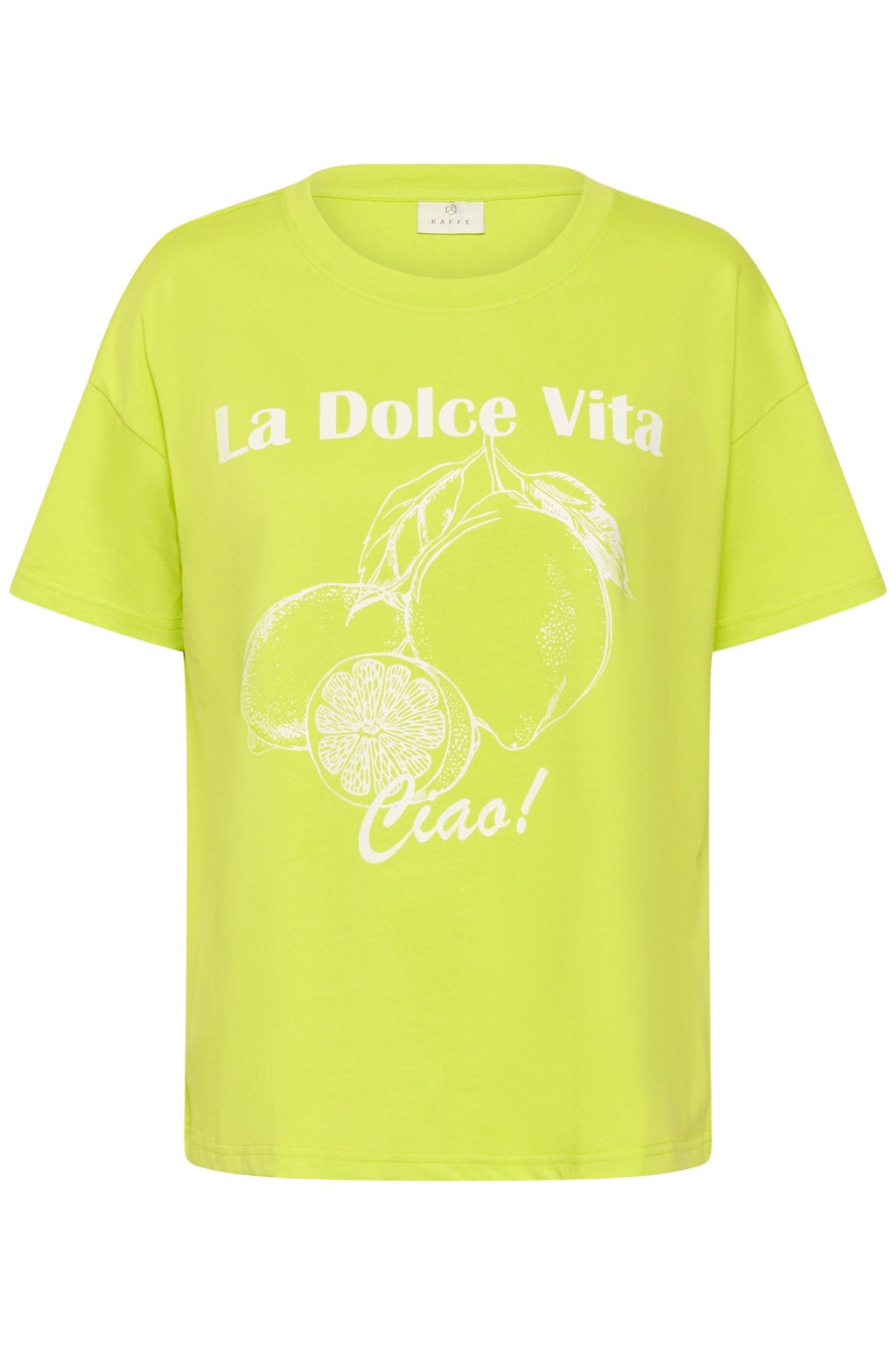 picture of Kaffe Chelsea T-shirt - Wild Lime - Number Two - womens - fashion - clothing - Kaffe 5
