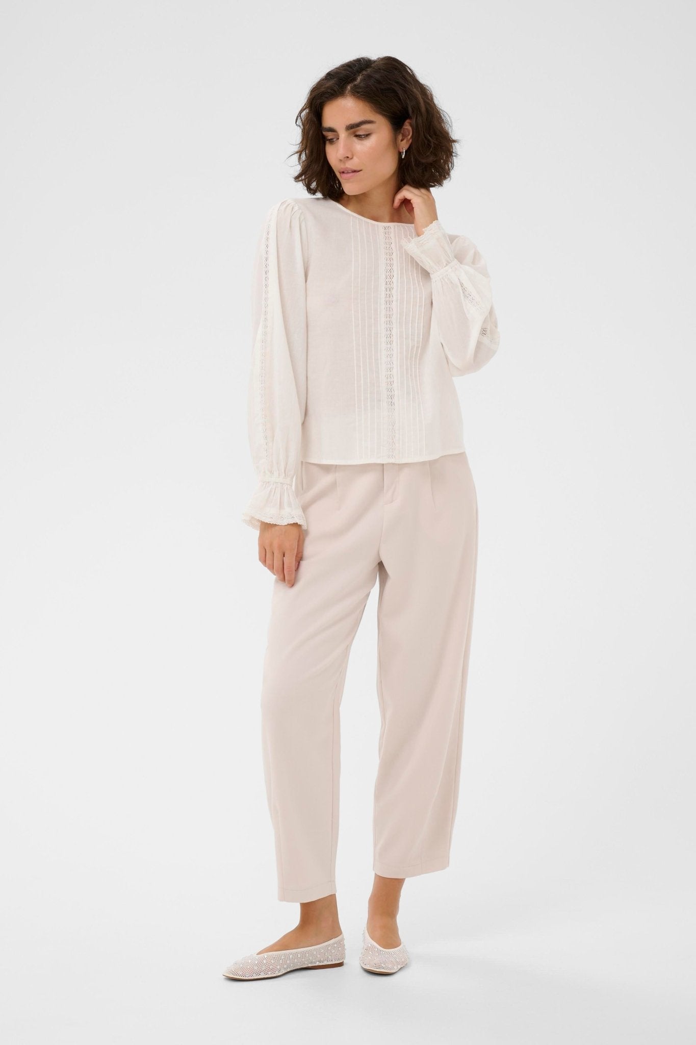 picture of Kaffe Claris Blouse - Chalk - Number Two - womens - fashion - clothing - Kaffe 3